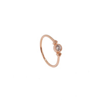 ROSE GOLD ROUND AND SQUARE CZ RING