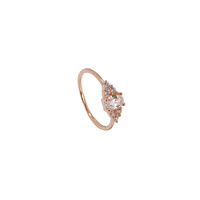 ROSE GOLD OVAL CUBIC ZIRCONIA RING