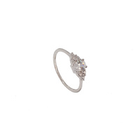 STERLING SILVER OVAL CUBIC ZIRCONIA RING