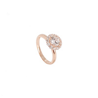 ROSE GOLD LARGE CZ HALO RING