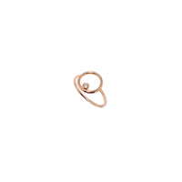 ROSE GOLD CIRCLE RING WITH CUBIC ZIRCONIA