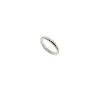 STERLING SILVER PLAIN BAND RING WITH DOT EDGE