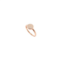 ROSE GOLD LARGE CZ DISC RING