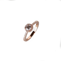 ROSE GOLD SMALL HALO CRYSTAL RING