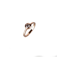 ROSE GOLD BEZEL SET RING WITH STONE SET OUTER