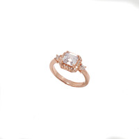 ROSE GOLD SQUARE CZ RING