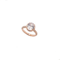 ROSE GOLD LARGE CZ OVAL RING