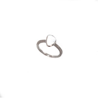 STERLING SILVER MOTHER OF PEARL PEBBLE RING