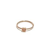 ROSE GOLD PAVE CZ HEART RING