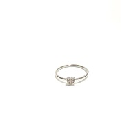 SILVER PAVE CZ HEART RING