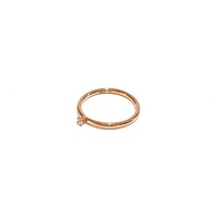 ROSE GOLD FINE BAND RING WITH SMALL CZ