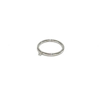 STERLING SILVER FINE BAND RING WITH SMALL CZ
