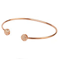 ROSE GOLD PAVE CZ OPEN BANGLE