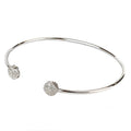 STERLING SILVER PAVE CZ OPEN BANGLE