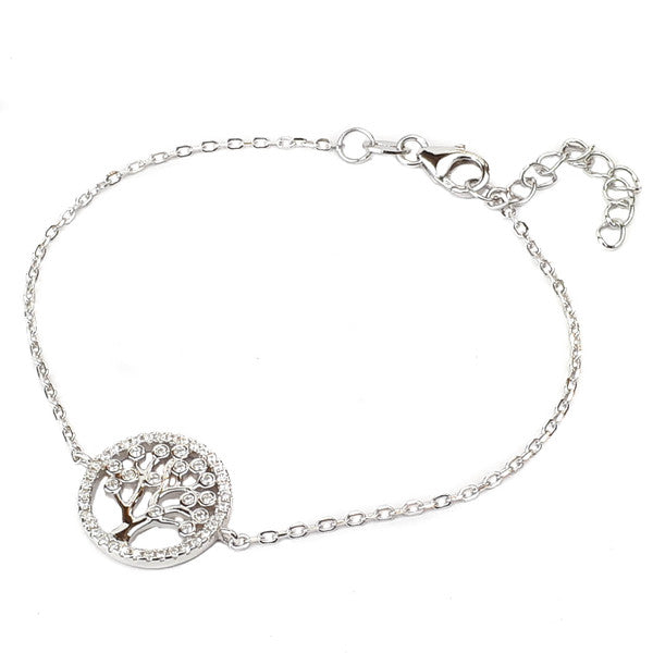 STERLING SILVER CZ TREE OF LIFE BRACELET
