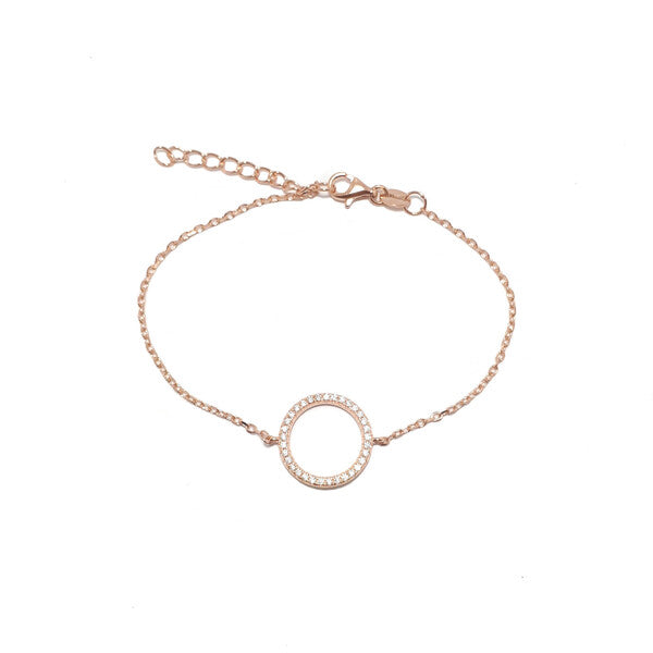 ROSE GOLD CUBIC ZIRCONIA CIRCLE BRACELET