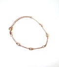 ROSE GOLD BRACELET WITH CLEAR RECTANGLE CZS