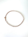 ROSE GOLD PLATED STERLING SILVER CZ CHAIN BRACELET