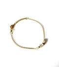 YELLOW GOLD PLATED S/SIL 3 X OVAL CZ BRACELET