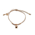 ROSE GOLD STAR CORD BRACELET NUDE