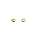 YELLOW GOLD TWO CIRCLE STUDS