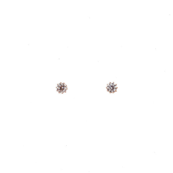 ROSE GOLD 5mm CZ STUDS
