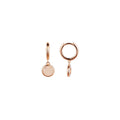 ROSE GOLD MOTHER OF PEARL DISC ON HUGGIES