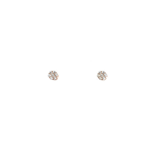 ROSE GOLD SMALL CUBIC ZIRCONIA CLUSTER STUDS