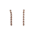 ROSE GOLD MULTI CZ LONG DROP STUDS
