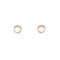 ROSE GOLD 7MM MOTHER OF PEARL DISC EARRINGS