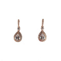 ROSE GOLD TEARDROP ON BAR DROP EARRINGS