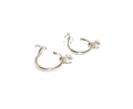 STERLING SILVER HOOPS WITH CZ