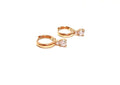 ROSE GOLD HUGGIES WITH DOUBLE CZS