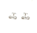 STERLING SILVER FINE INFINITY STUD EARRINGS