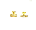 YELLOW GOLD FINE INFINITY STUD EARRINGS