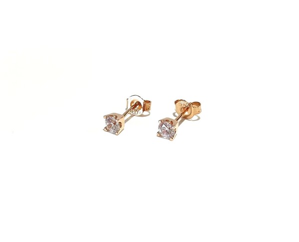 ROSE GOLD SMALL CZ STUDS