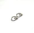 STERLING SILVER HUGGIES WITH FRESH WATER PEARL CIRCLE