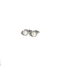 STERLING SILVER FRESH WATER PEARL WITH CZ HALO STUDS