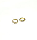 YELLOW GOLD HUGGIES WITH SMALL CZS