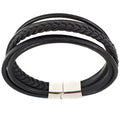 FIVE STRAND BLACK LEATHER BRACELET