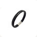 BLACK FLAT LEATHER BRACELET