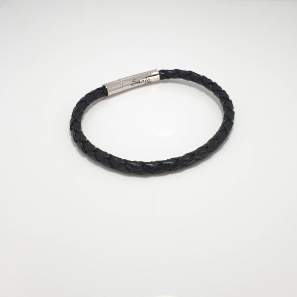 THIN LEATHER BRACELET BLACK