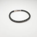 THIN GREY LEATHER BRACELET