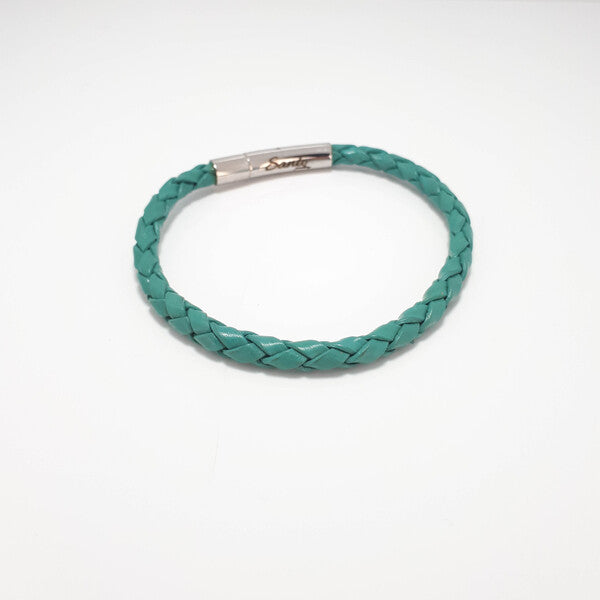 THIN TURQUOISE LEATHER BRACELET