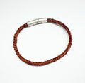 TAN THIN LEATHER ROPE STYLE BRACELET