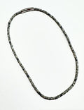 GREY JASPER BEADED NECKLACE WITH S/STEEL CLASP