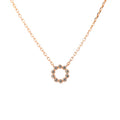 ROSE GOLD CIRCLE OUTLINE CZ PENDANT