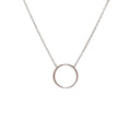 STERLING SILVER LARGE CIRCLE NECKLACE