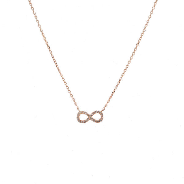 ROSE GOLD CZ INFINITY NECKLACE