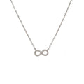 STERLING SILVER CZ INFINITY NECKLACE